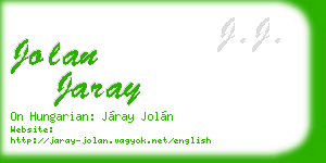 jolan jaray business card